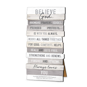 Medium Stacked Wood Wall Plaque - Love