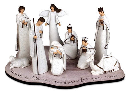 HOLY FAMILY IN CRECHE ORNAMENT 2.5"