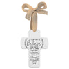 ORNAMENT CROSS ALWAYS BELIEVE RIBBON