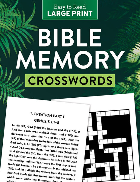 Bible Memory Crosswords Large Print : Dozens of Challenging Puzzles!