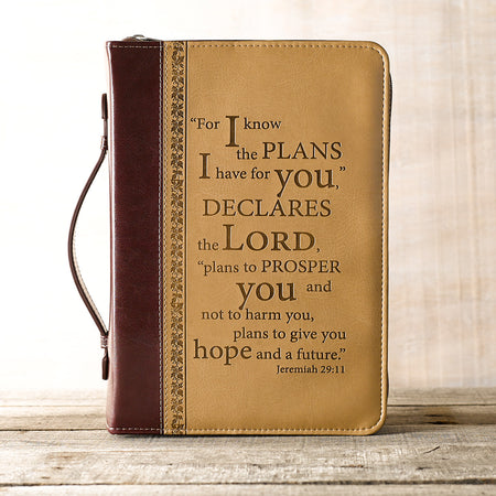 Strength and Dignity Rose Pink Faux Leather Bible Cover - Proverbs 31:25