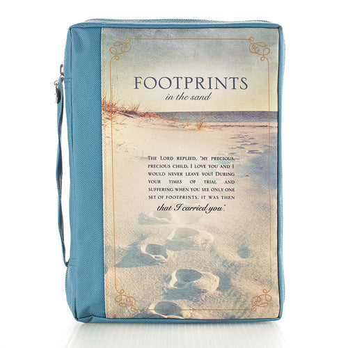 Footprints Poly-canvas Value Bible Cover