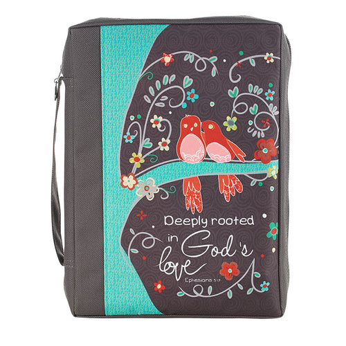 Deeply Rooted in God's Love Poly-canvas Value Bible Cover - Ephesians 3:17