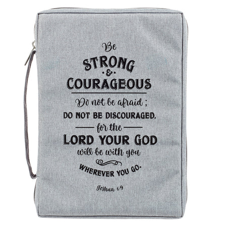 Be Still and Know Navy Poly-canvas Bible Cover - Psalm 46:10