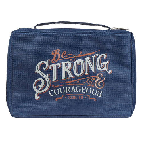 Be Strong & Courageous Navy Value Bible Case - Joshua 1:9