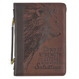 Faux Leather Classic Bible Cover - The LORD is My Strength