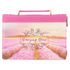 Amazing Grace Flower Field Pink Faux Leather Fashion Bible Cover