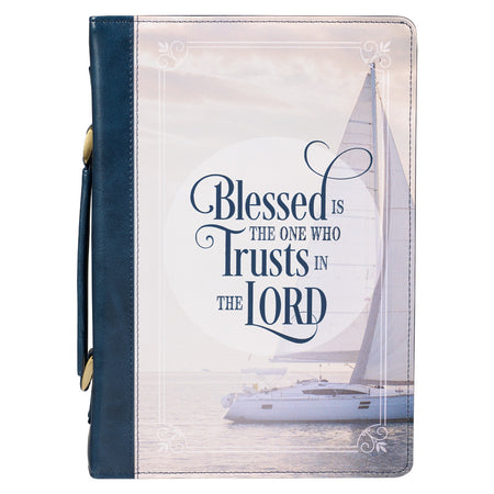 Strength and Dignity Purple Floral Purse-style Bible Cover - Proverbs 31:25