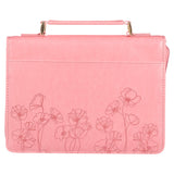 Pastel Meadow Pink Watercolor Faux Leather Bible Cover