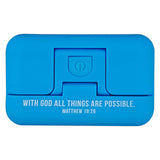 Book Light Adjustable Clip-on - With God All Things (Blue)