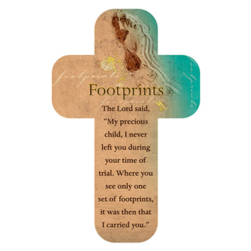 Cross Bookmark - Footprints