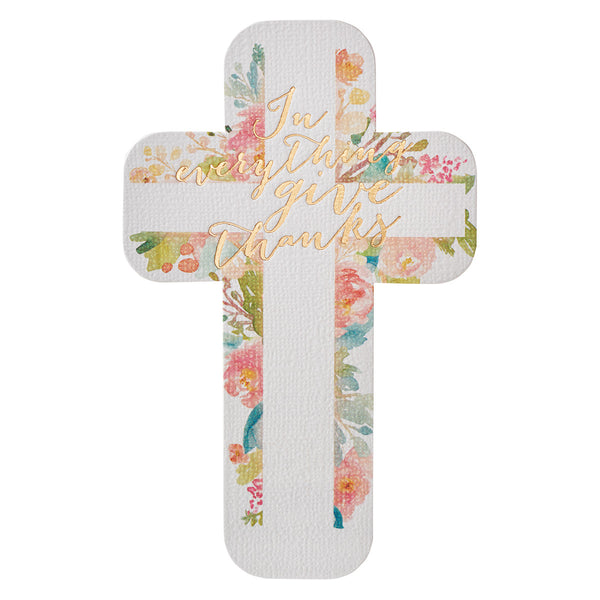 Paper Cross Bookmark - Give Thanks to the Lord 1 Thessalonians 5:18