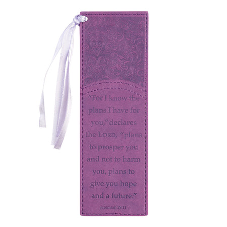 Marbled Premium Bookmark - Strength & Dignity Purple