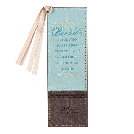 Be Still & Know Teal Floral Multi-Layered Premium Bookmark - Psalm 46:10