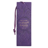 Faux Leather Bookmark - Strength and Dignity (Purple)