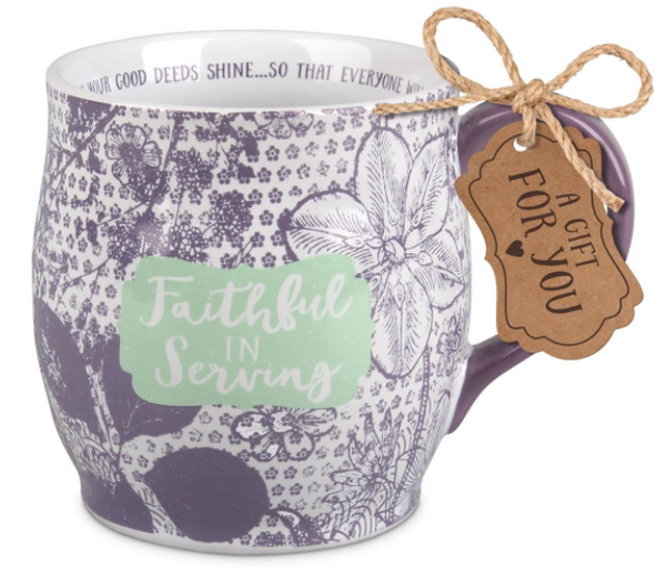 Ceramic Mug Pretty Prints - Faithful In Serving