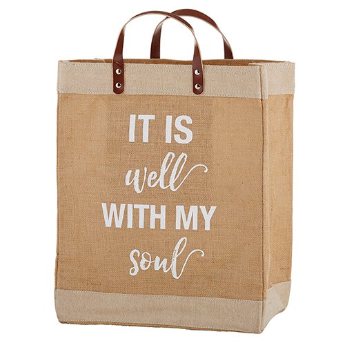 Farmer's Market Large Tote - It Is Well with My Soul