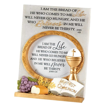 7" Resin Tabletop Photo Frame : My First Communion - KI Gifts Christian Supplies