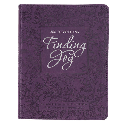 Finding Joy Purple Faux Leather Daily Devotional