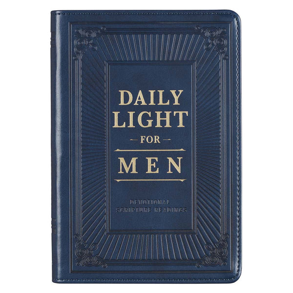 Daily Light for Men Devotional - Faux Leather Blue