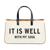 Large Canvas Tote - It is Well