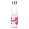 Stainless Steel Water Bottle - Be Still & Know Floral