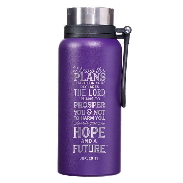 Stainless Steel Water Bottle - I Know the Plans Jeremiah 29:11