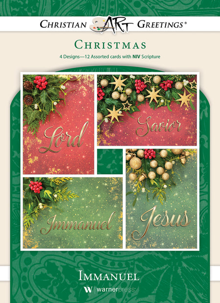 Christmas - Peace on Earth, (KJV) - Box of 12 - Assorted Boxed Greeting Cards