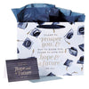 Large Blue Gift Bag Set for Graduates with Card and Envelope - Hope & a Future Jeremiah 29:11