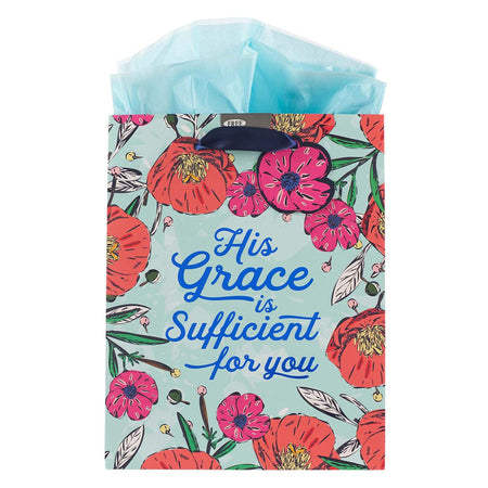 When She Speaks Medium Gift Bag in Pink with Tissue Paper - Proverbs 31:26