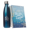 Water Bottle & Journal Gift Set - Be Still & Know