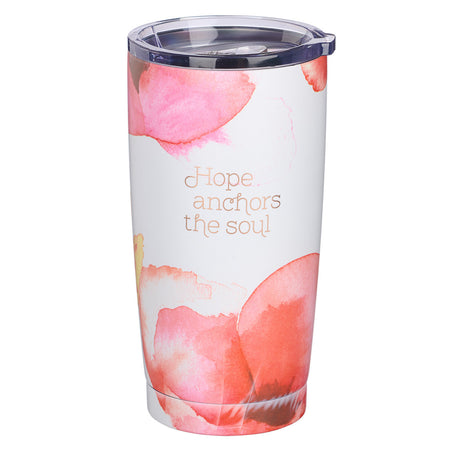 Teal Hope Butterfly Stainless Steel Travel Tumbler - Isaiah 40:31