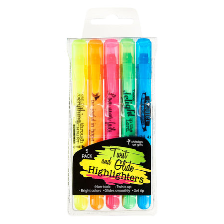 Dry Highlighter Pencil Set with Sharpener: Jumbo Size
