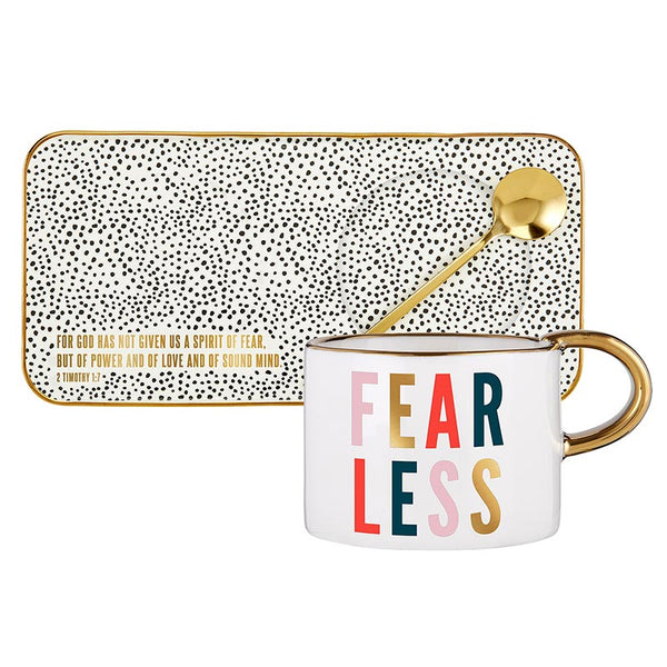 Slant Mug with Tray - Fearless