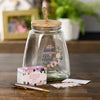 Me and My House Purple Floral Glass Gratitude Jar with Cards - Joshua 24:5