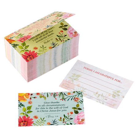 Give Thanks Pink Roses Gratitude Jar Refill Card Pack