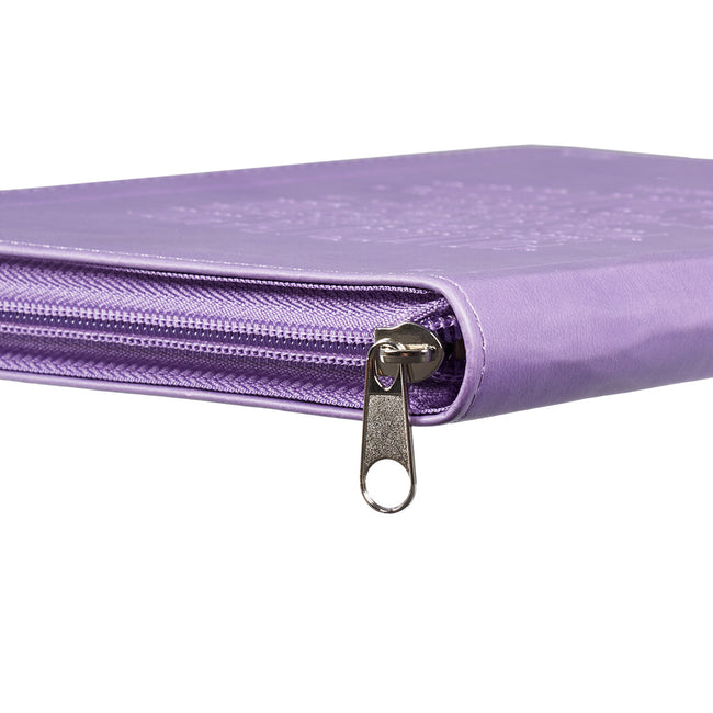 I Know the Plans Zippered Classic LuxLeather Journal in Lilac - Jeremiah 29:11