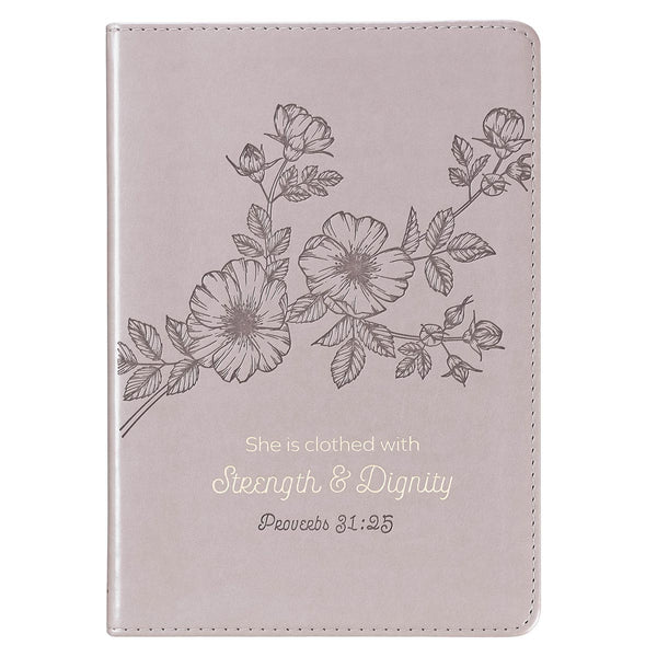Strength & Dignity Slimline LuxLeather Journal – Proverbs 31:25