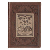 Classic Faux Leather Zippered Journal in Brown - A Man's Heart