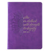 Handy-sized Journal - Strength & Dignity Purple Sunflower