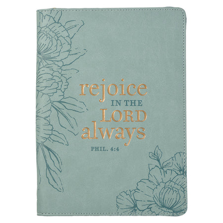 The Kingdom of God Two-toned Blue Classic Journal with Zippered Closure - Matthew 6:33