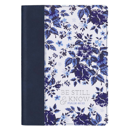 Blessed Peacock Blue Faux Leather Journal with Zipper Closure - Jeremiah 17:7