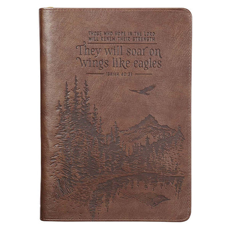 Be Still Purple Pasture Faux Leather Journal with Zippered Closure - Psalm 46:10