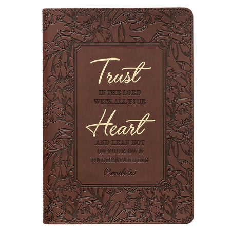 Walking With God Large Print Brown Faux Leather Devotional