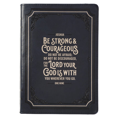 Blessed Zippered Classic LuxLeather Journal - Luke 1:45
