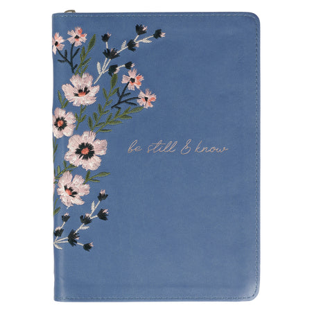 Wings Like Eagles Navy Blue Handy-sized Faux Leather Journal - Isaiah 40:31