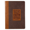 Stand Firm Two-tone Brown Faux Leather Classic Journal - 1 Corinthians 16:13