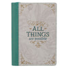 All Things are Possible Teal Tourmaline Faux Leather Journal with Zipper Closure - Matthew 19:26