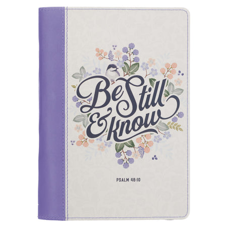 Rejoice Teal Floral Faux Leather Classic Journal with Zippered Closure - Philippians 4:6