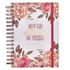 With God All Things are Possible Large Wirebound Journal with Elastic Closure - Matthew 19:26